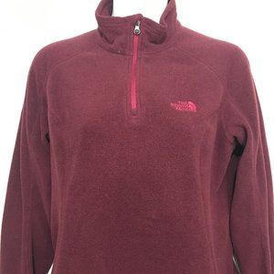The North Face S Burgundy Fleece 1/2 Zip Pullover